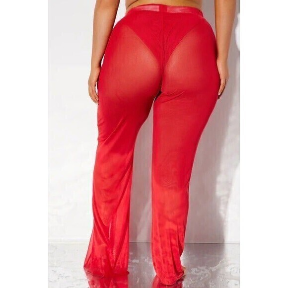 Spicy Hot High‎ Waisted Mesh Swim Cover Up Pant Size Large RefM017 - Picture 6 of 9